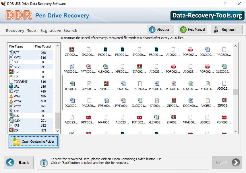 Save recovered data